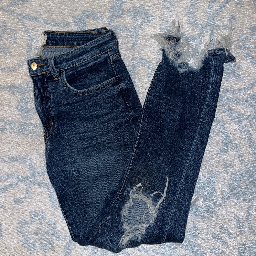 L’agance Distressed Skinny Jeans